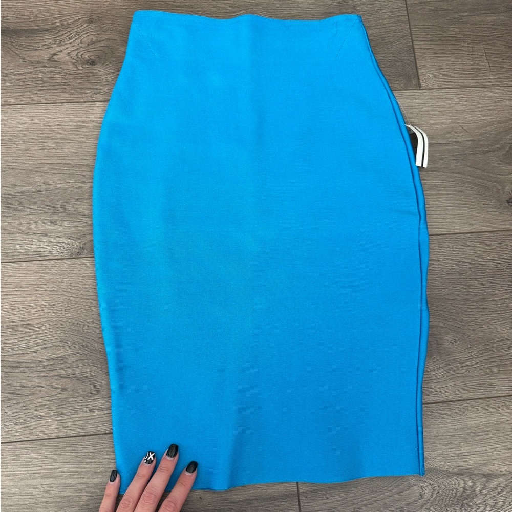 Blue bodycon/bandage skirt